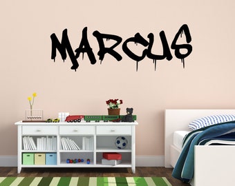 Custom Graffiti Name Wall Decal - Personalized Kids Vinyl Art Decor Sticker Hip Hop Graphic - CSGN5