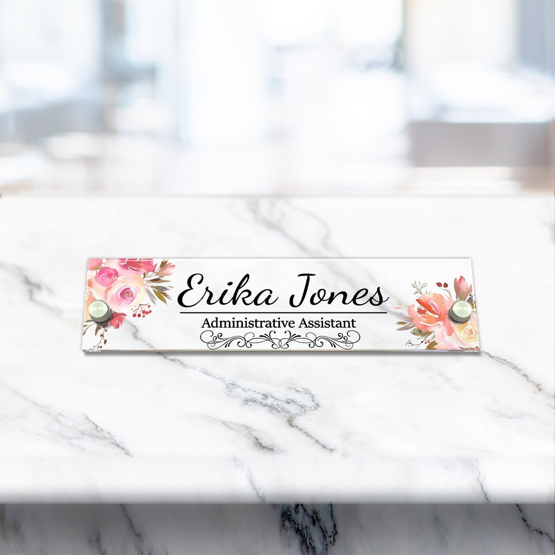 Aesthetic Decor, Acrylic Sign, Office Door Name Plate for Desk or Wall ...