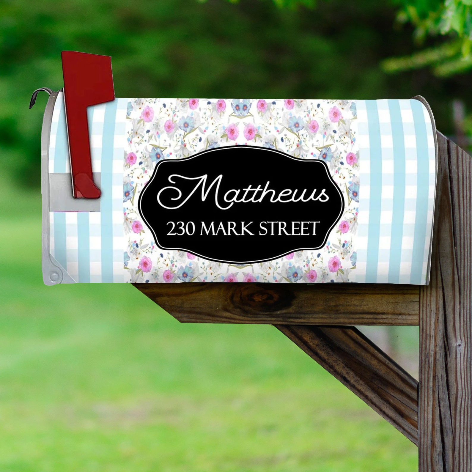 Customized Mailbox Cover Floral Personalized Etsy