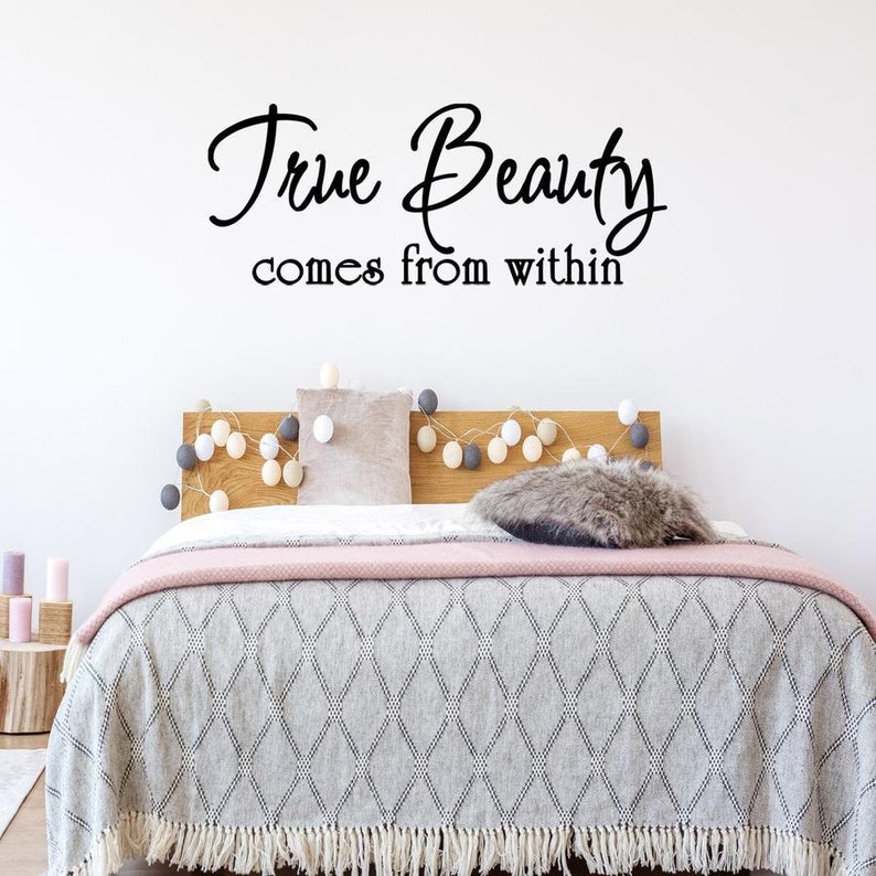 VWAQ True Beauty Comes From Within Vinyl Wall Quote Lettering Etsy