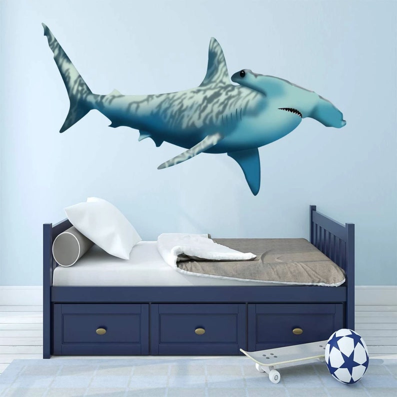 Hammerhead Shark Wall Decals Vinyl Ocean Animals Stickers Etsy
