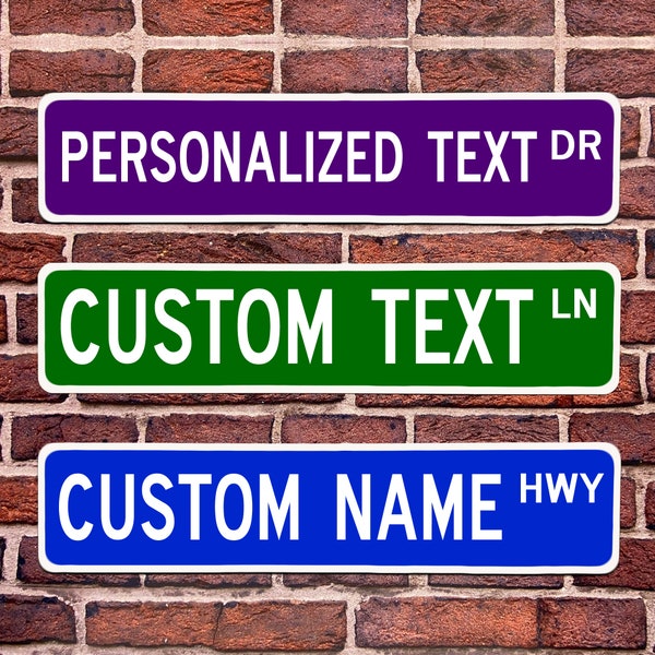 Custom Name Street Sign Personalized Gift Decor Funny Signs VWAQ PSS1