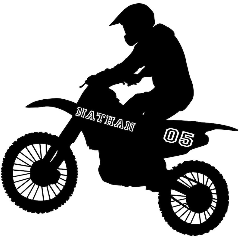 Custom Name Decal Customized Dirt Bike Wall Decal Etsy