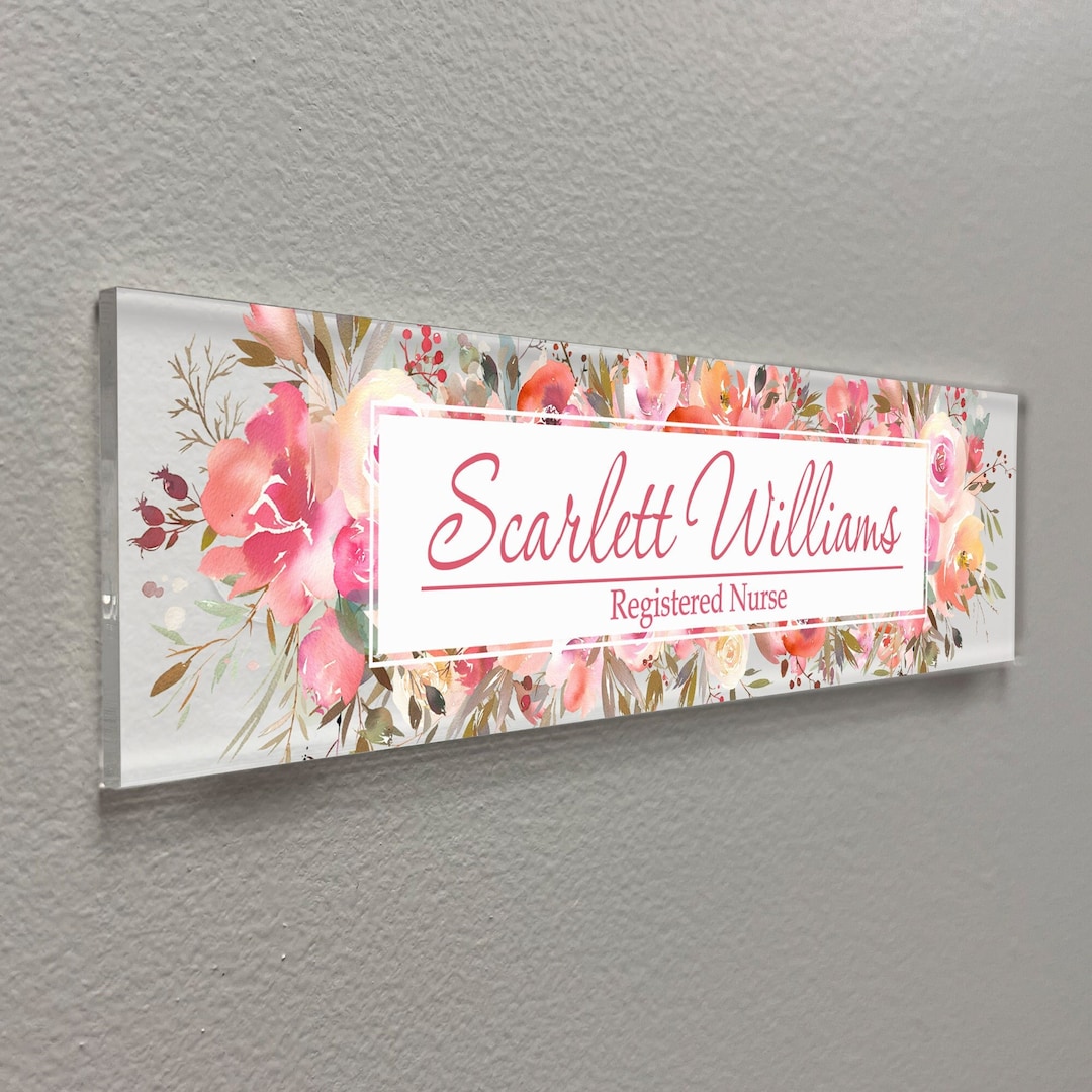 Acrylic Sign, Office Door Name Plate, Aesthetic Decor for Desk or Wall ...