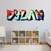 Custom Graffiti Wall Decals Name - Personalized Kids Rooms Decor Hip Hop Vinyl Sticker - VWAQ GN30 