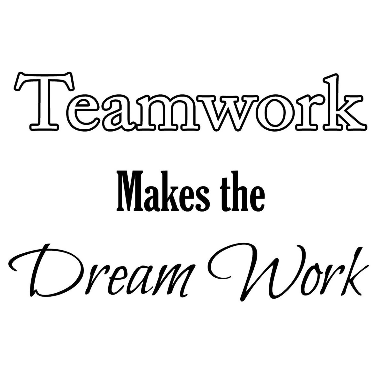 Teamwork Makes the Dreamwork Quote Vinyl Decal Home and Office Etsy UK