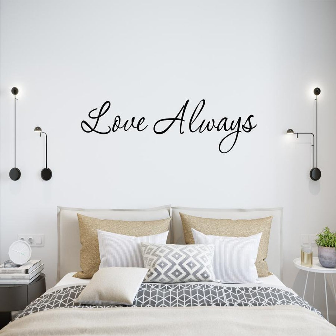 VWAQ Love Always Wall Decal Inspirational Quotes Family Wall Decals ...
