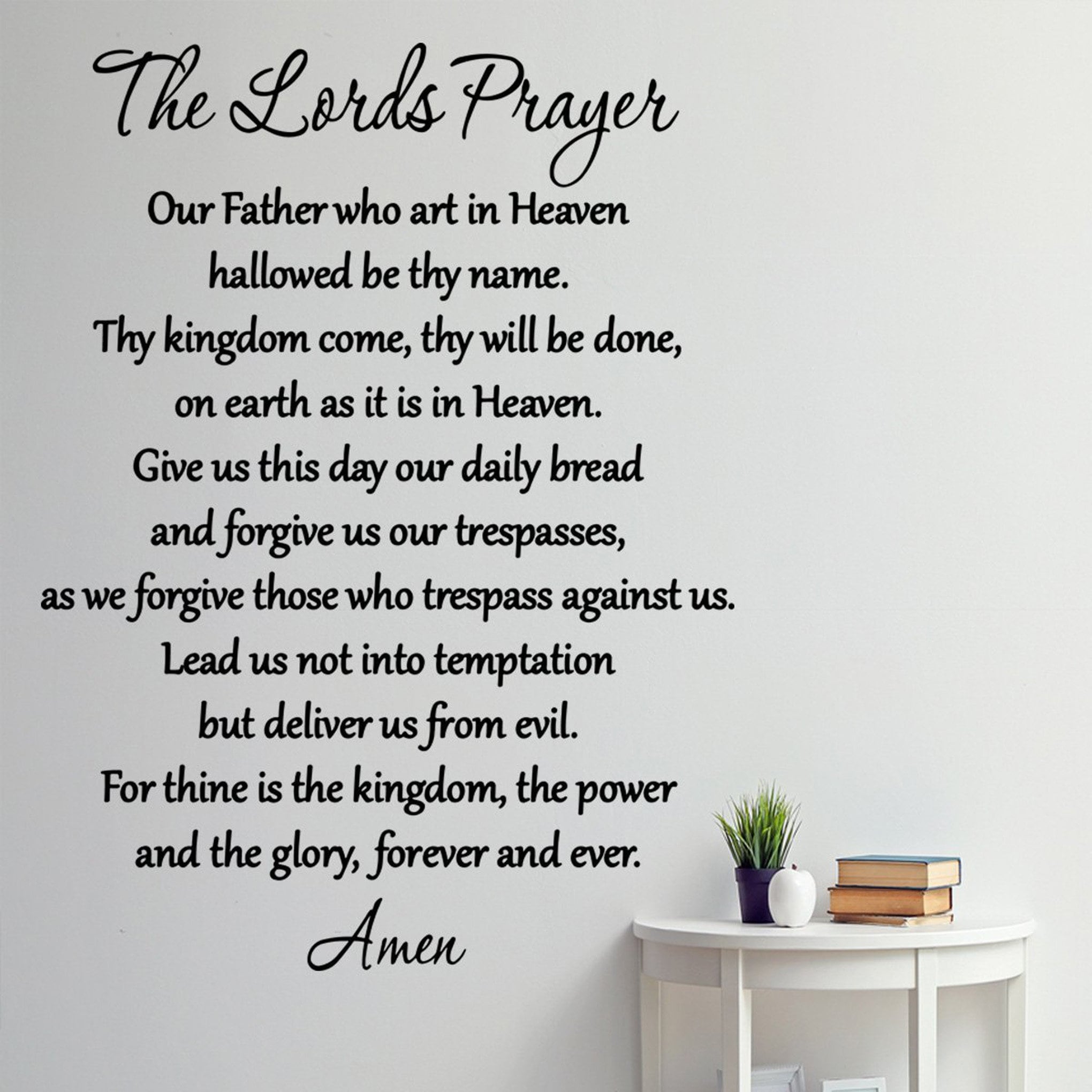 The Lords Prayer Bible Wall Decals Christian Verse Quote Etsy