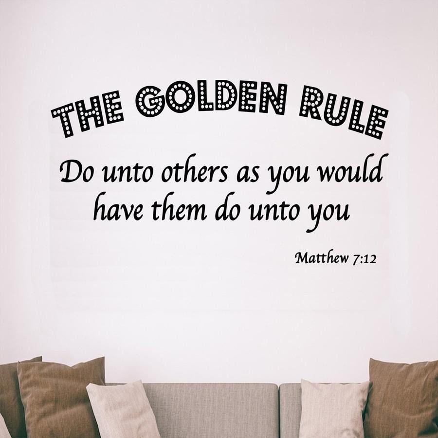 VWAQ the Golden Rule - Do Unto Others as You Would Have Them Do Unto You -  Matthew 7:12 Bible Scripture Christian Vinyl Wall Art Quote - Etsy UK