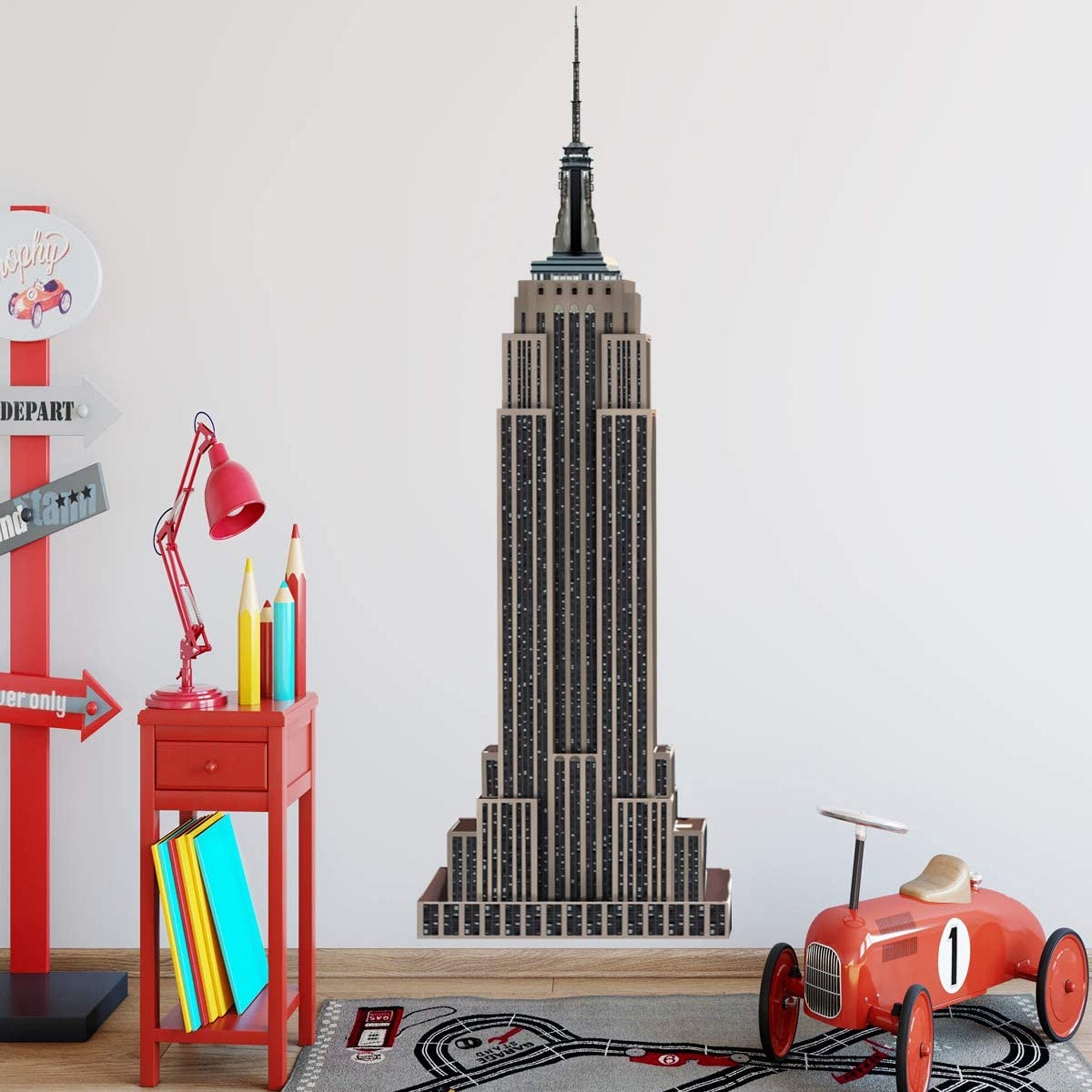 Tall State Building Wall Mural NYC Wall Sticker New York City Skyscraper Decal VWAQ NA09