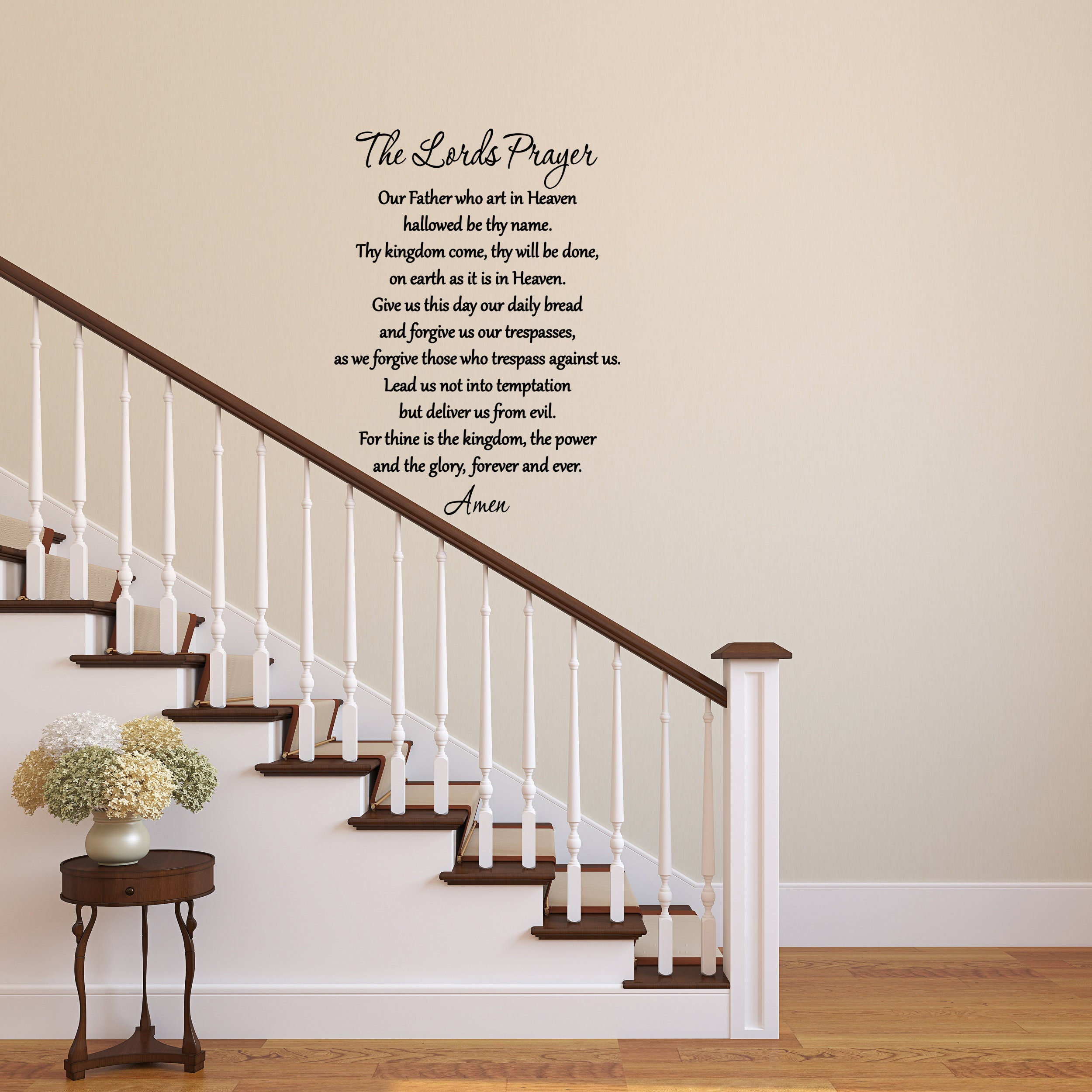 The Lord's Prayer Bible Wall Decal Our Father Vinyl Wall Art Scripture  Quote Faith Home Christian Decor Stickers