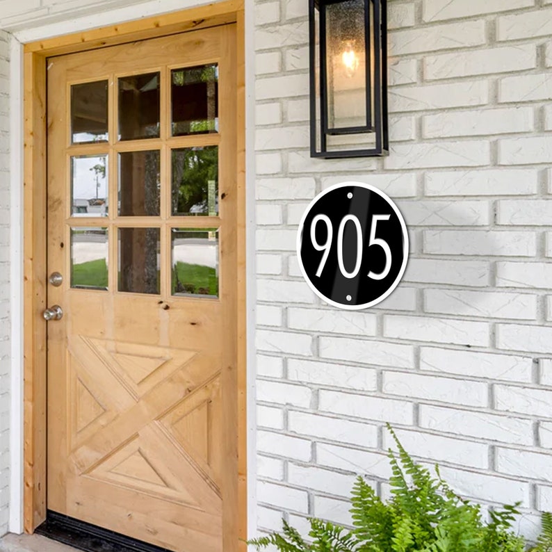 Modern House Numbers Address Plaque Sign, Custom Acrylic Number VWAQ ...