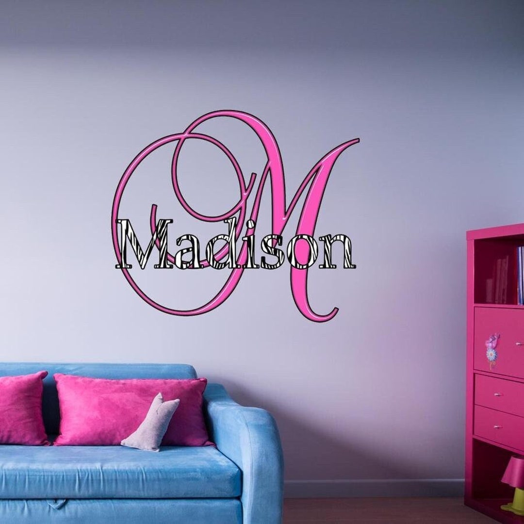 Custom Name Decal - Personalized Monogram Decal Sticker - (insert Name ...