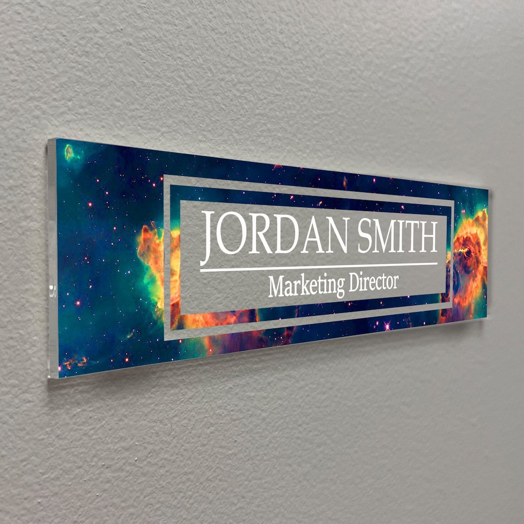 Acrylic Sign Office Door Name Plate Aesthetic Decor for Desk or Wall ...