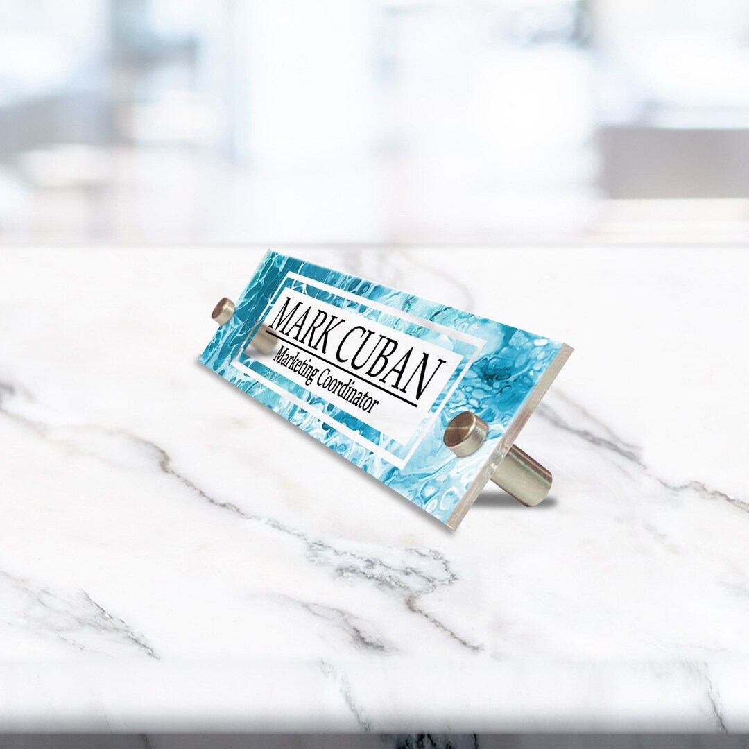 Aesthetic Decor Office Door Name Plate Acrylic Sign for Desk or Wall ...