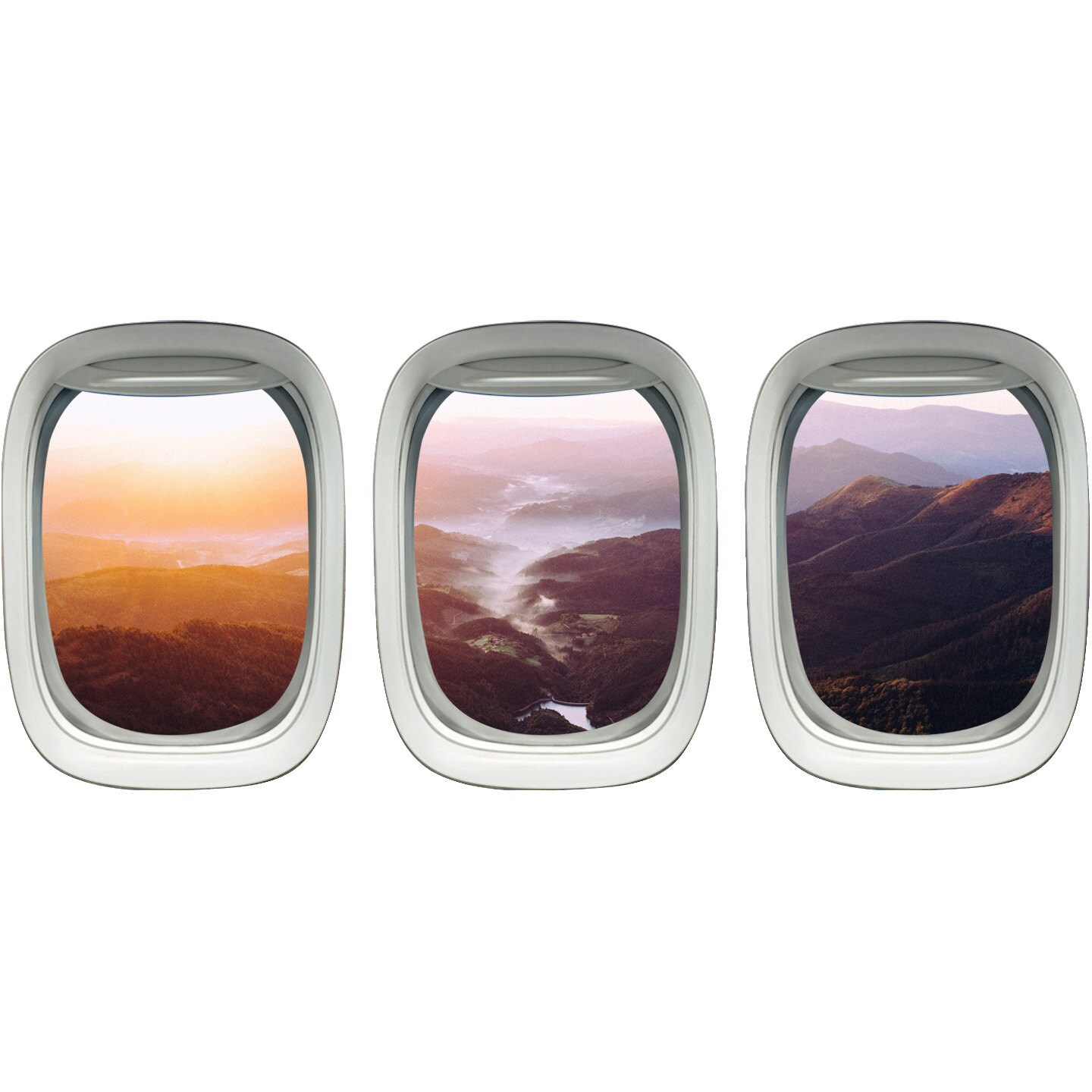 Airplane Window Wall Decal Landscape View Plane Porthole Wall Etsy