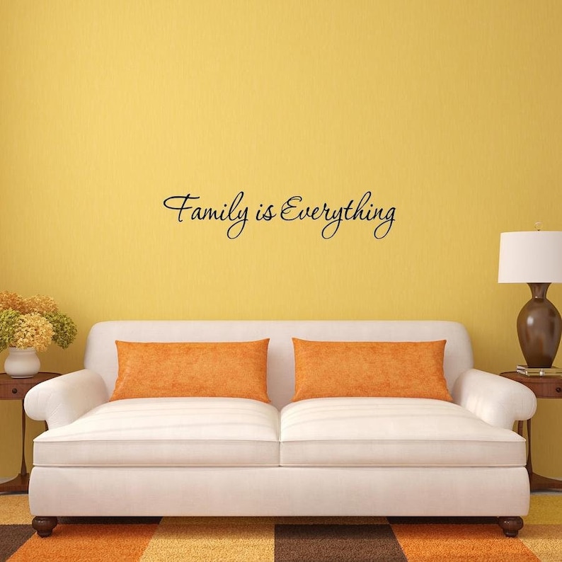 Family is Everything Wall Decal Quotes Family Home Decor Vinyl Etsy