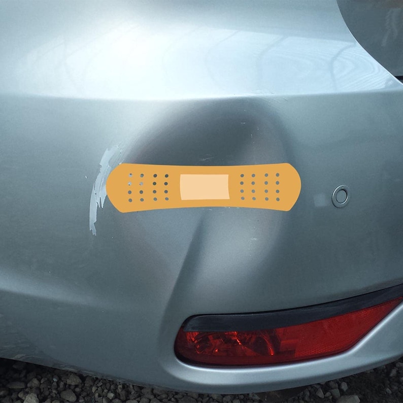 Bandage Car Dent Funny Decals Ouch Vinyl Sticker for Vehicle Etsy