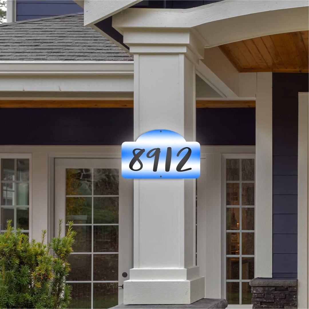Custom Reflective Address Signs for Houses Aluminum Plaque Home Numbers
