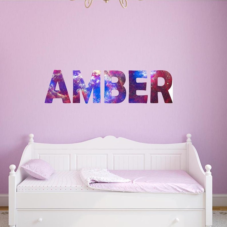 Custom Name Wall Decal Galaxy Art Personalized