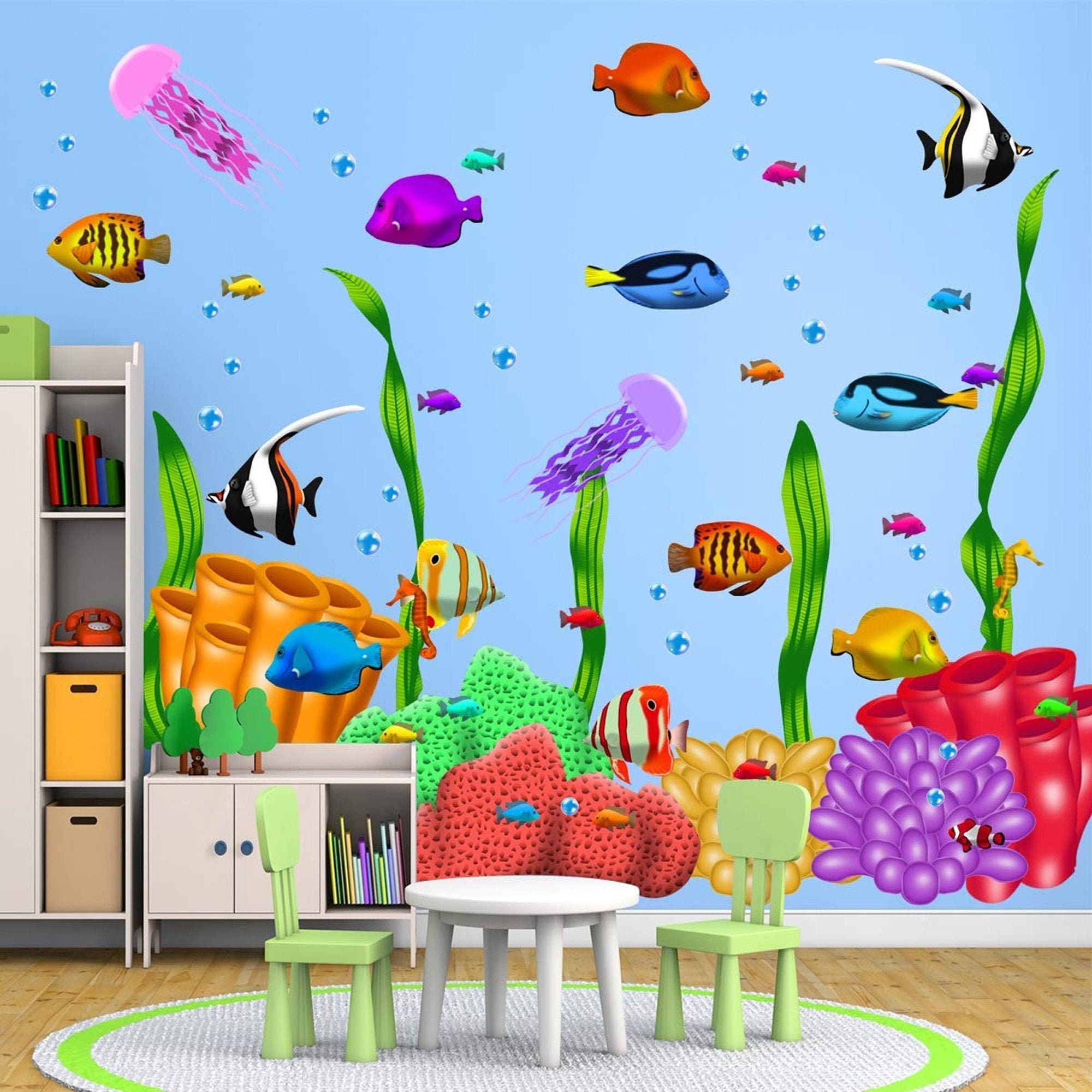 WALPLUS Tema floreale Adesivi murali Decorativi Regali per ragazze