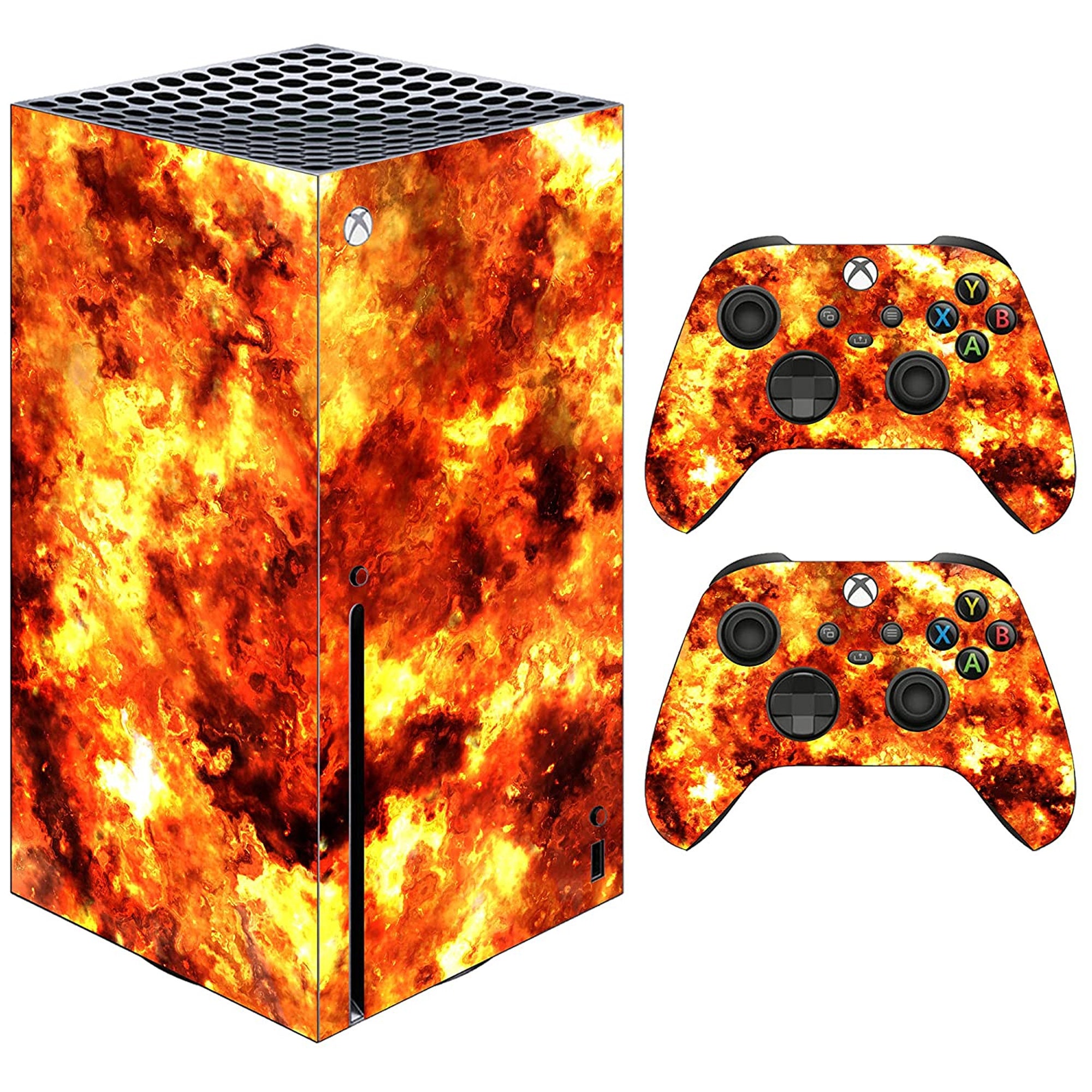 Fire Skin for Xbox Series X Console and Controllers Flames Vinyl
