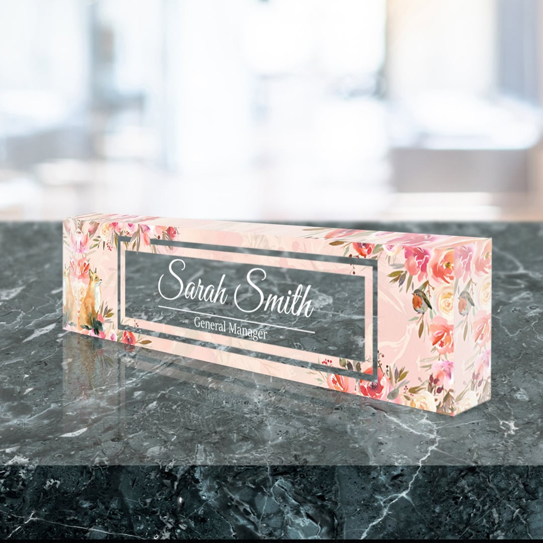 Personalized Name Plate for Desk Custom Teacher Name Plaque Office Name