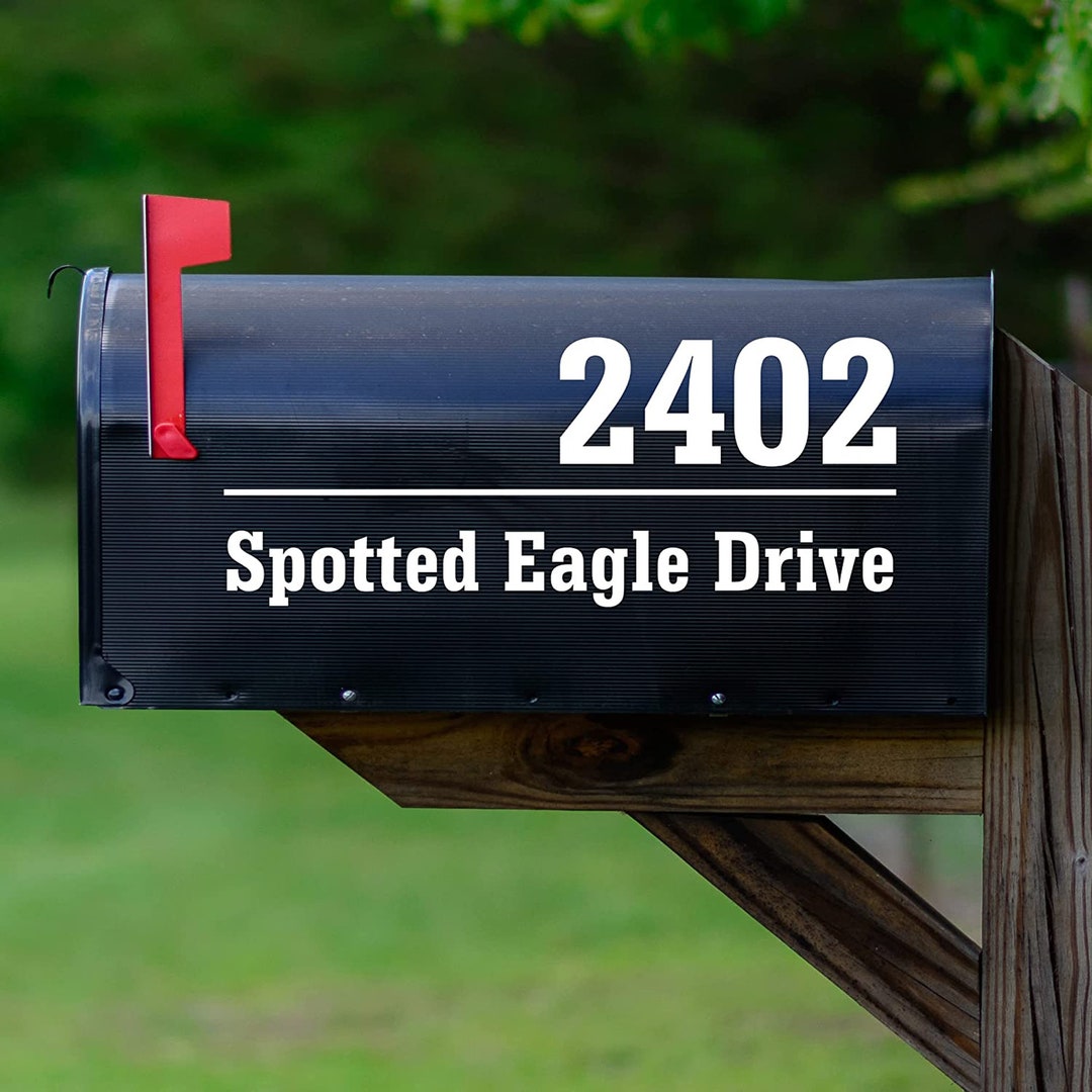 Mailbox Numbers Modern House Numbers Street Address Vinyl Etsy