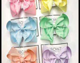 New Price & Free Shipping ~ Spring Solid Bundle  * Choose your bow size *   Baby bows, Little girl bows, hair bows