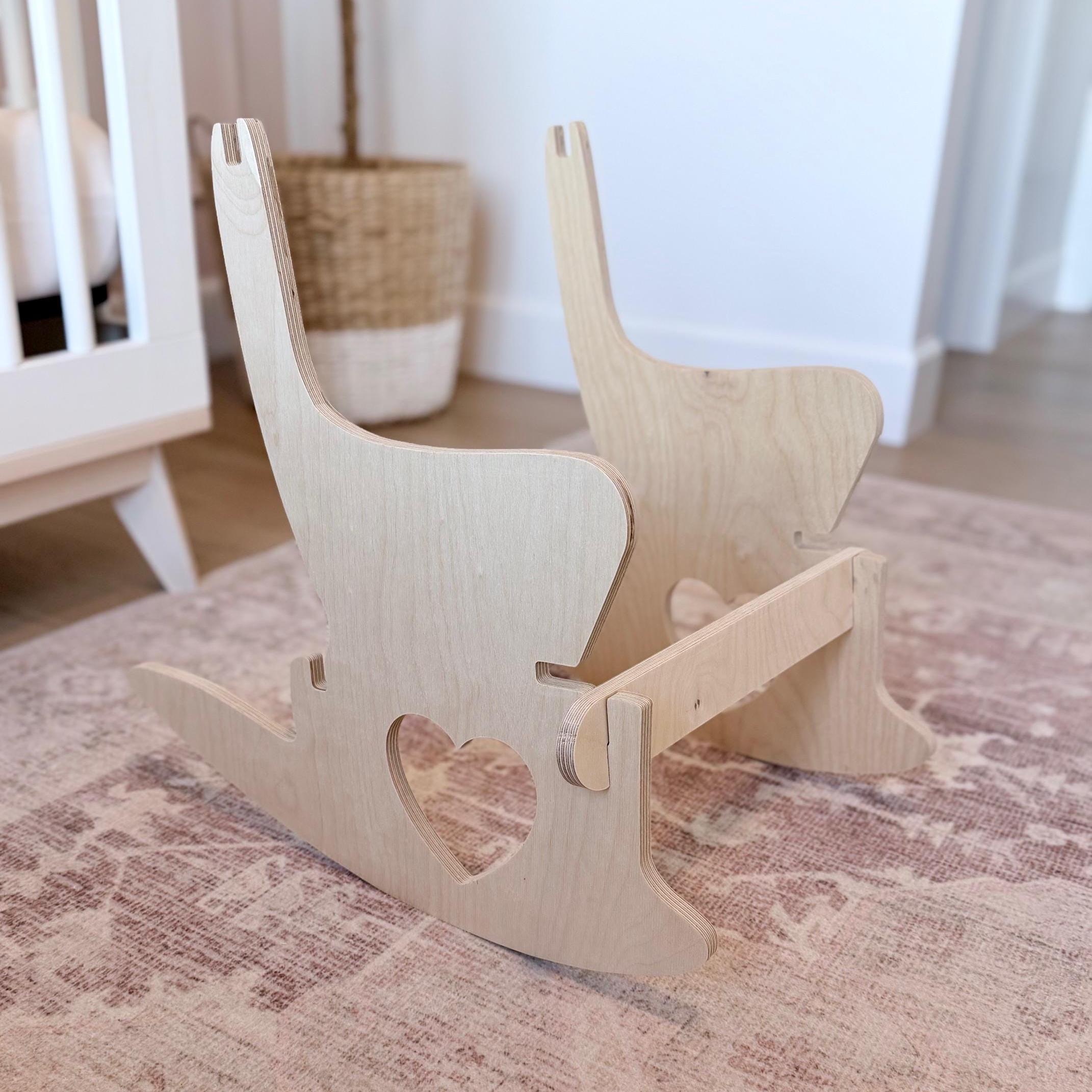 Children's Wooden Puzzle Personalized Rocking Chair - Etsy