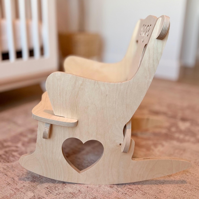 Children's Wooden Puzzle Personalized Rocking Chair - Etsy