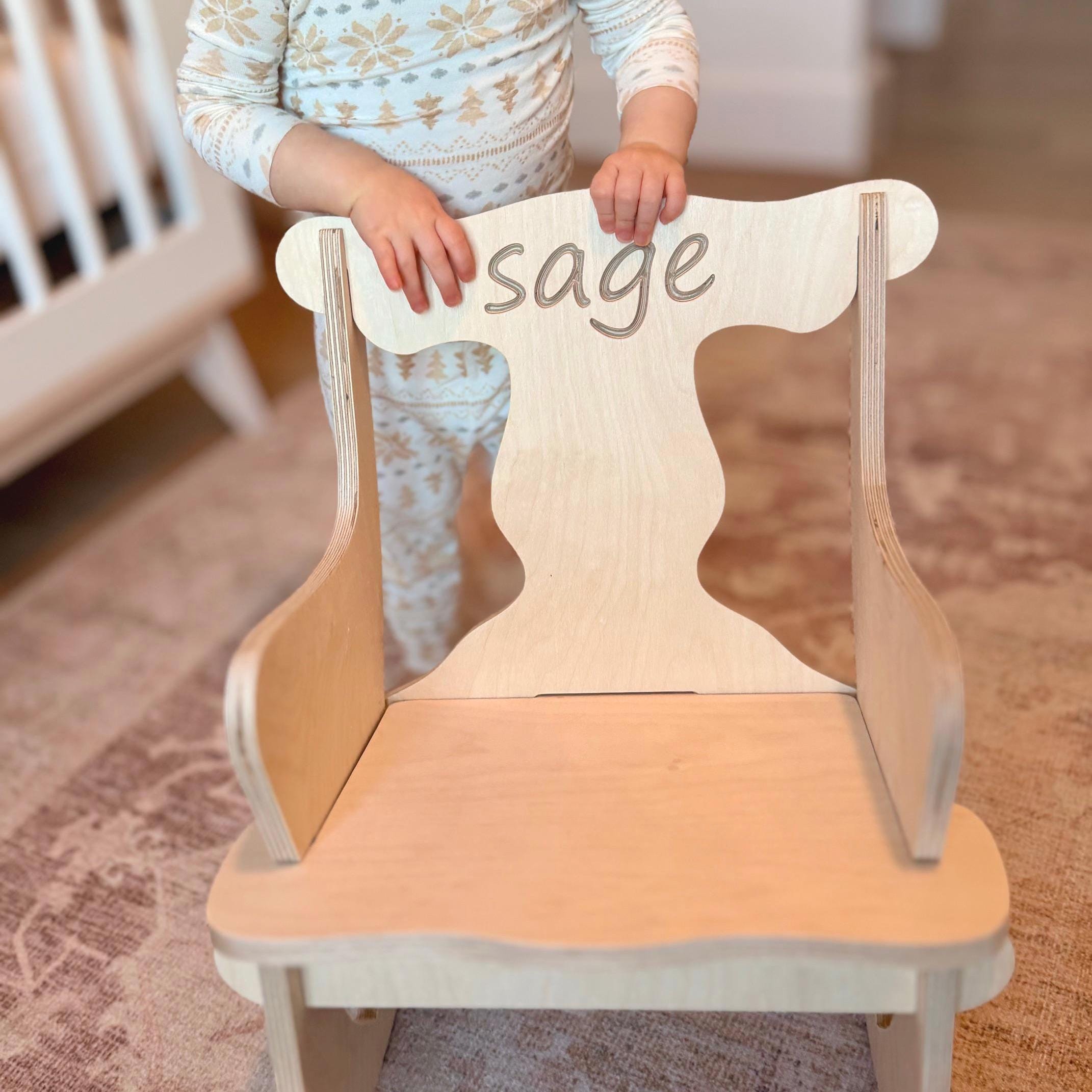 Children's Wooden Puzzle Personalized Rocking Chair - Etsy
