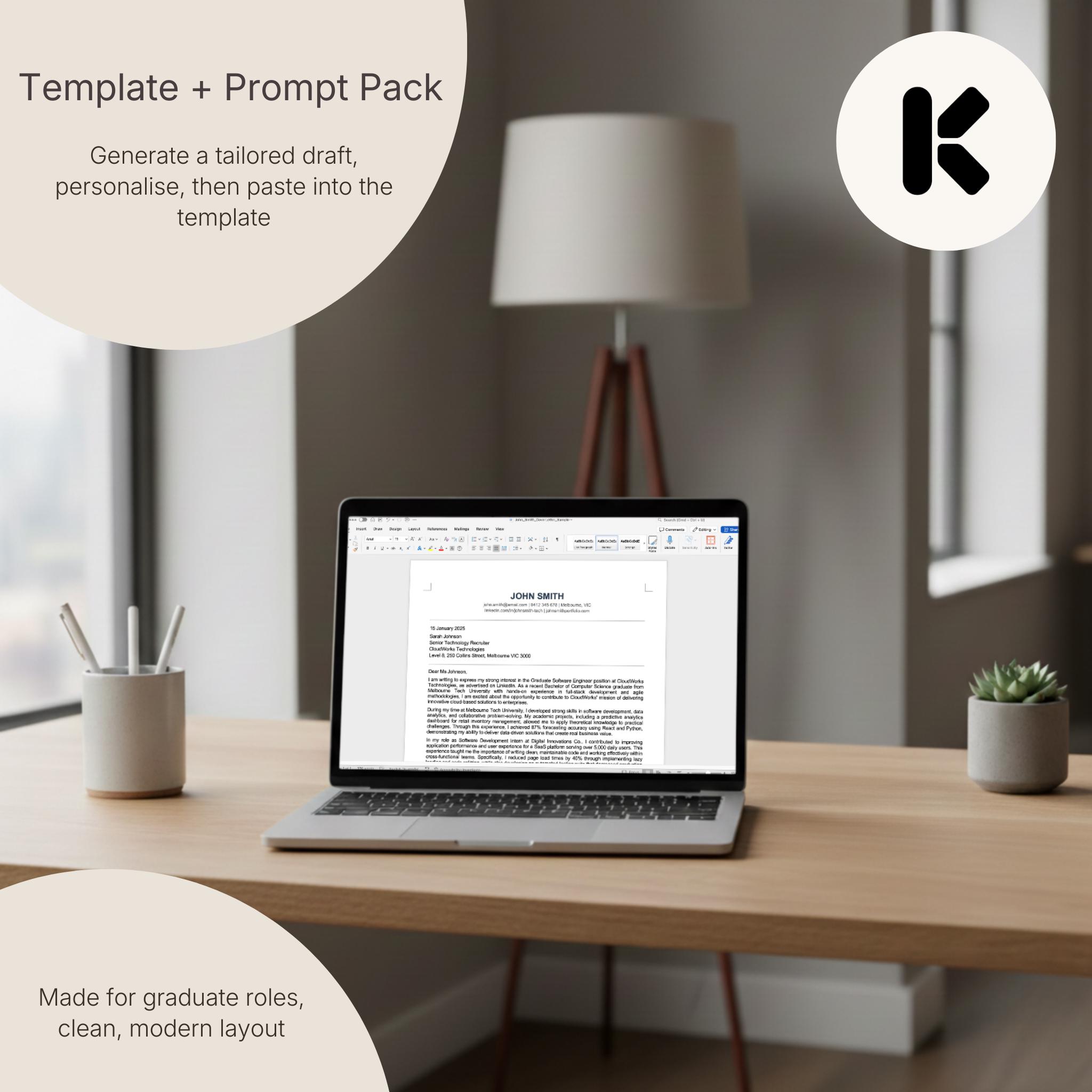 Ai-guided ATS Cover Letter Template (australia) | Copy-paste Prompt ...