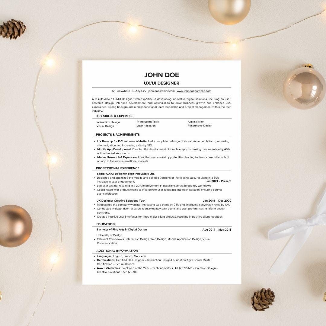 ATS Friendly Resume Template Canva Editable CV (instant Download) - Etsy