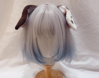 Diadema con orejas caídas de perro, disponible a medida, dálmatas para cosplay, orejas de perro para cosplay, diadema con orejas colgantes esponjosas, piel sintética