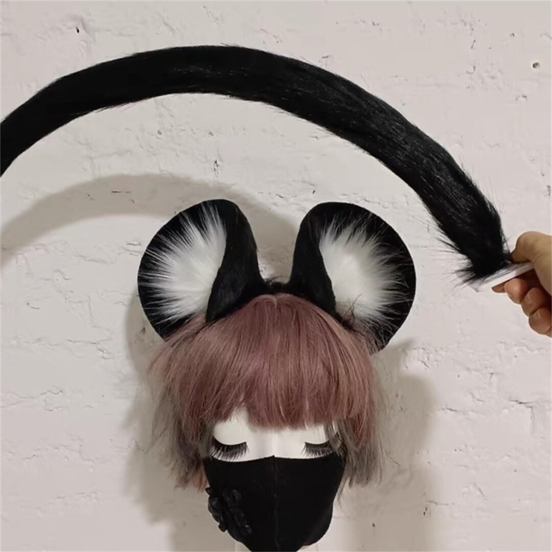 Mouse Ears and Tail Kit, Custom Available, Cosplay Mouse, Fluffy Big ...