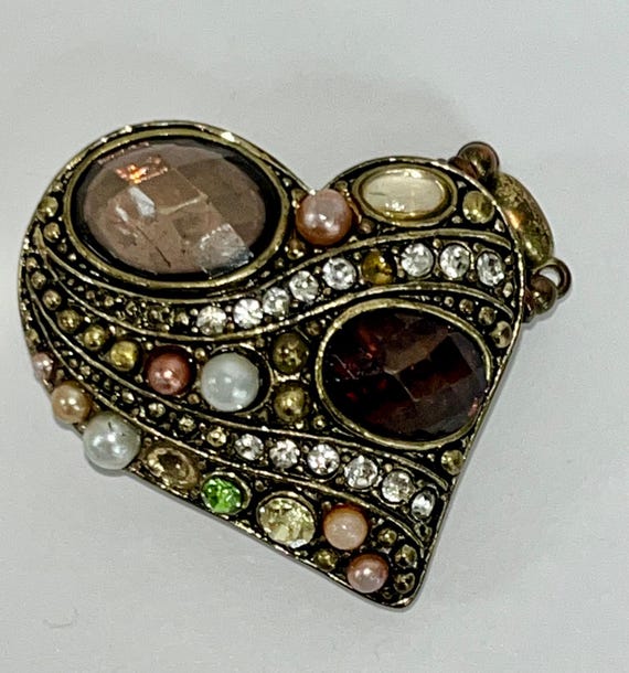 Boho Heart Statement Ring | Crystal, Rhinestone &… - image 2
