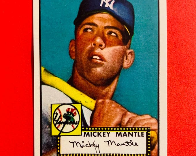 Mickey Mantle Rookie Baseball Card **REPLICA/REPRODUCTION** Display ...
