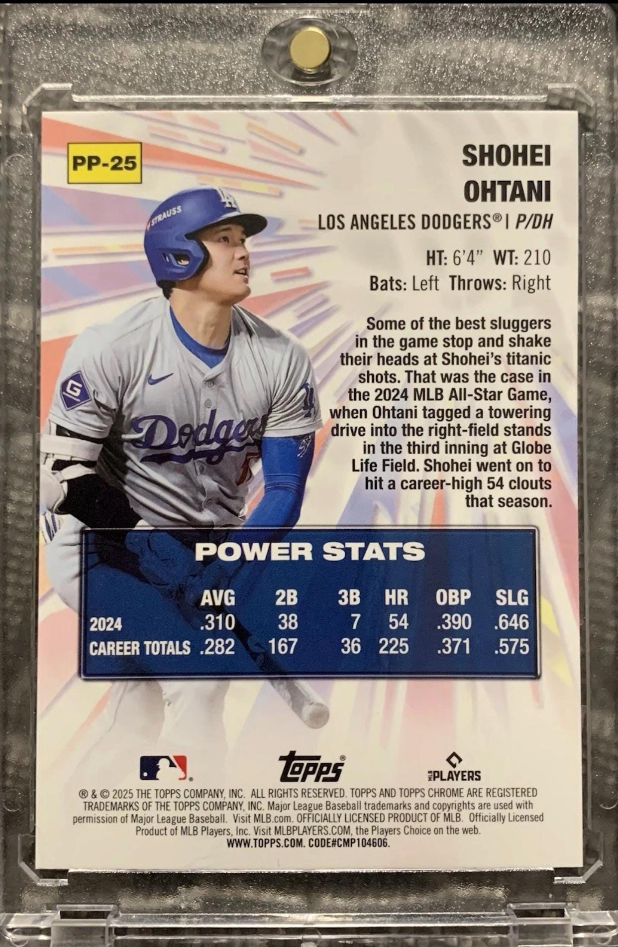 Topps Color Pyramid SHOHEI OHTANI Topps Color Burst Refractor Card - Los Angeles Dodgers 4x ...
