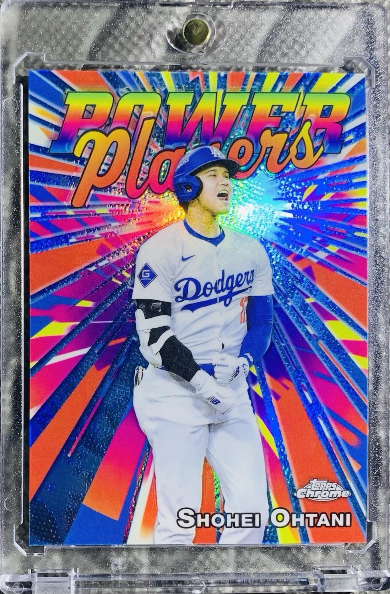 Topps Color Pyramid SHOHEI OHTANI Topps Color Burst Refractor Card - Los Angeles Dodgers 4x ...