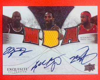 Michael Jordan / Kobe Bryant / LeBron James Auto Jersey Autograph Basketball Card 1/3 **READ DESCRIPTION**