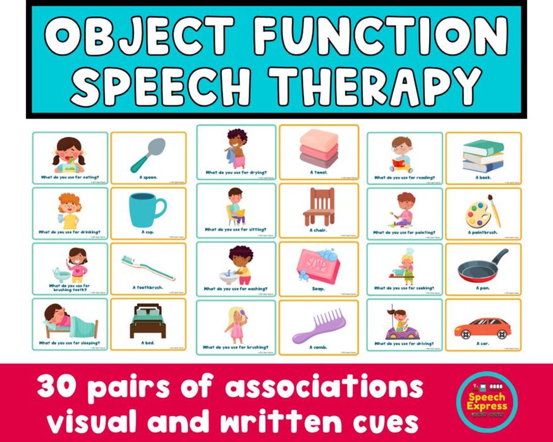 Object Function Printable Flip Cards | Associations | Speech Therapy - Etsy