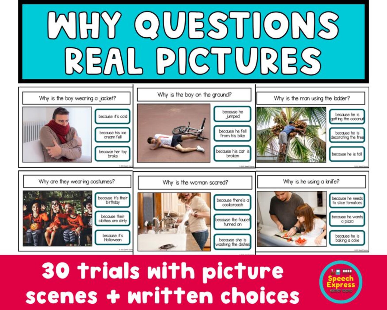 Why Questions Real Pictures No-prep Speech Therapy Printable - Etsy