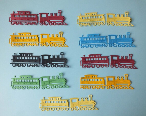10 Tree die cut shapes assorted colours Embellishments Not Assembled Card topper