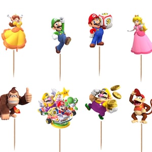 Pu&ograve; includere: Un set di dodici decorazioni per cupcake raffiguranti vari personaggi di Super Mario, tra cui Yoshi, la principessa Daisy, Luigi, Mario con un blocco numero tre, la principessa Peach, Toad, Toadette, Donkey Kong, Wario, Diddy Kong e Rosalina.
