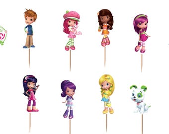 Strawberry Shortcake & Friends Cupcake Toppers 12pc, 24pc, 36pc