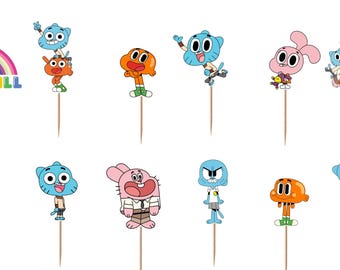 Amazing World of Gumball Cupcake Toppers 12pc, 24pc, 36pc