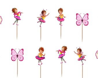 Fancy Nancy Cupcake Toppers 12pc, 24pc, 36pc