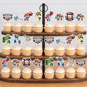 Rescue Bots Cupcake Toppers 12pc, 24pc, 36pc Rescue Bots 24pc