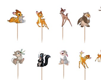 Bambi Cupcake Toppers 12pc, 24pc, 36pc